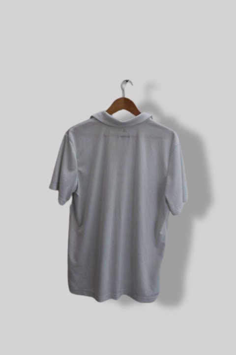 Vintage White mens Adidas Climalite large polo shirt