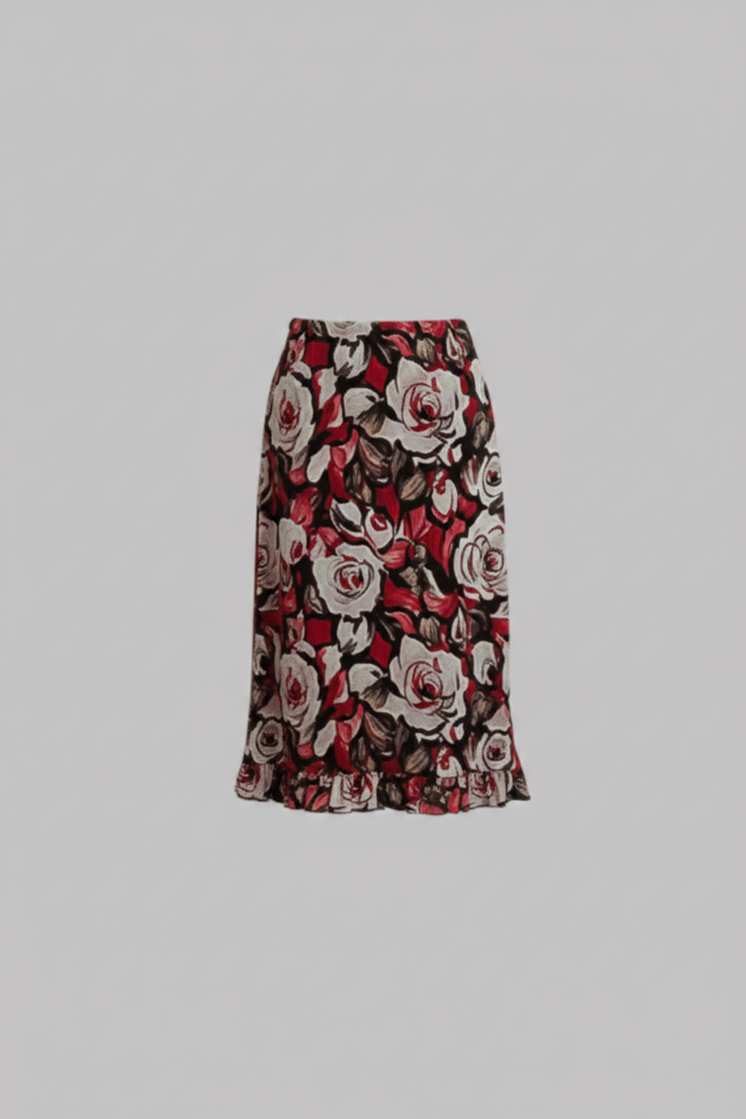 Vintage womens River Island Red floral print size 12