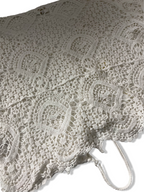 Vintage Stella Morgan womens crochet lace white large top