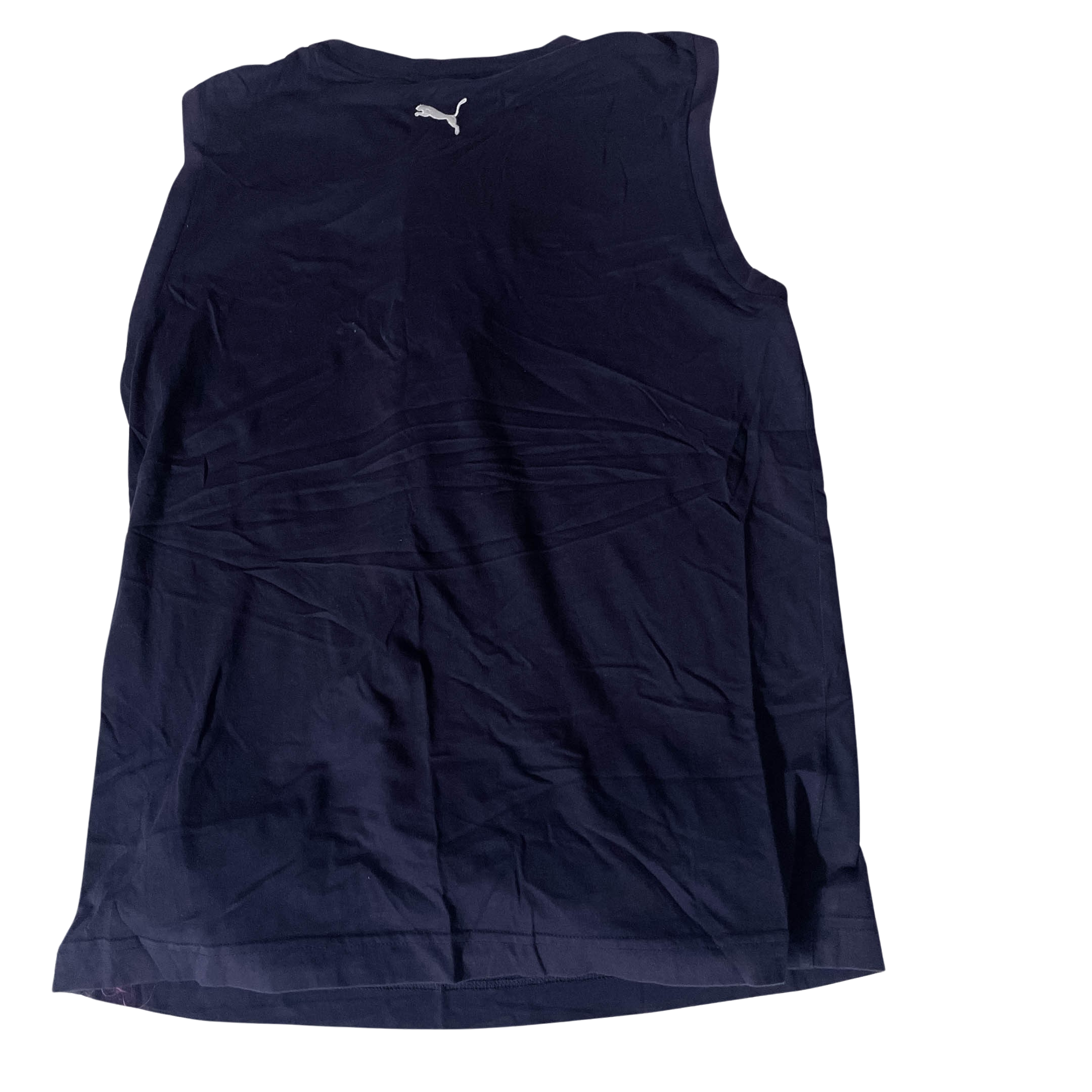 Vintage Puma Essential Sleeveless Black Large T-Shirt