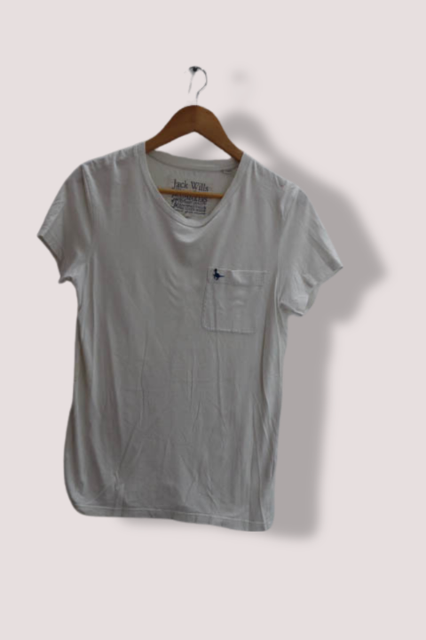 Vintage white Jack wills XS short sleeve tshirt with front pocket