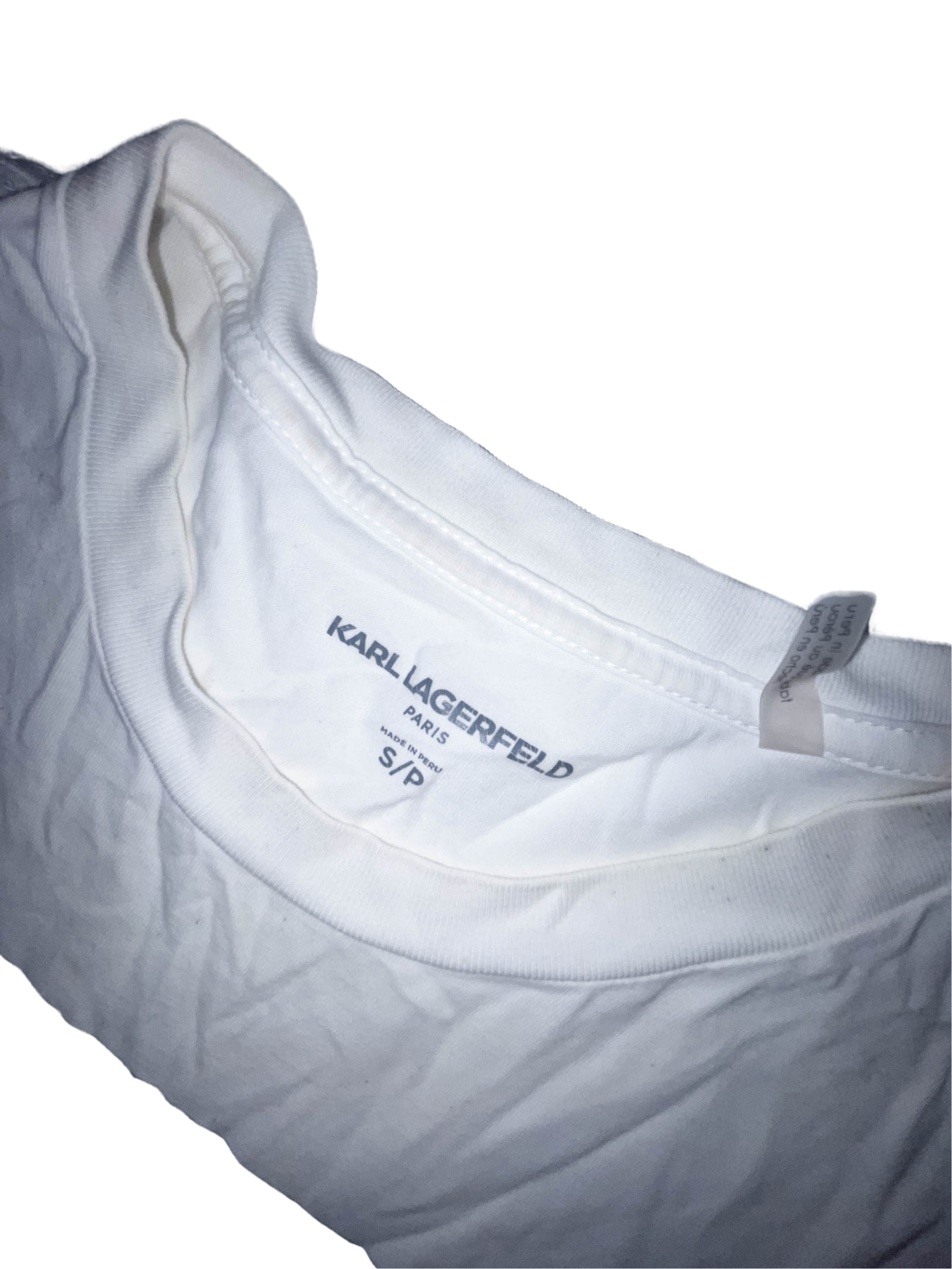 Vintage Karl Lagerfield graphics small white tees