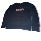 Vintage Black puma big logo print crew neck medium sweatshirt