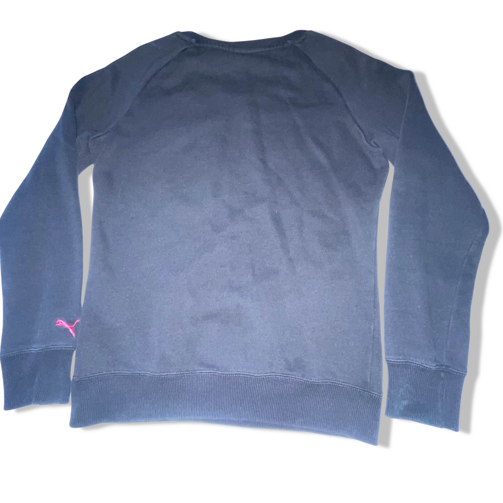 Vintage Black puma big logo print crew neck medium sweatshirt