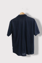 Vintage Zeepmayer black stripped mens large short sleeve shirt