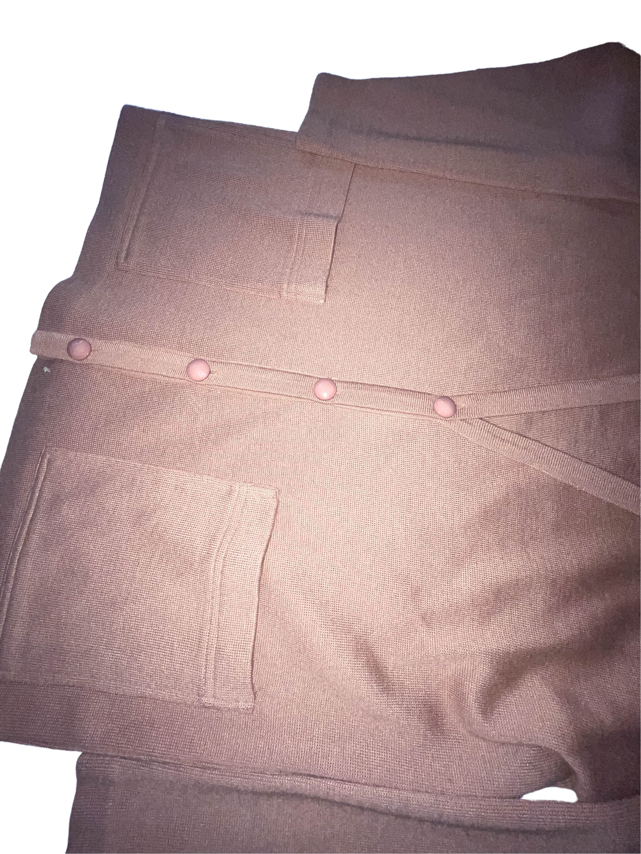 Vintage Brown arcylic wool v-neck botton up medium cardigan