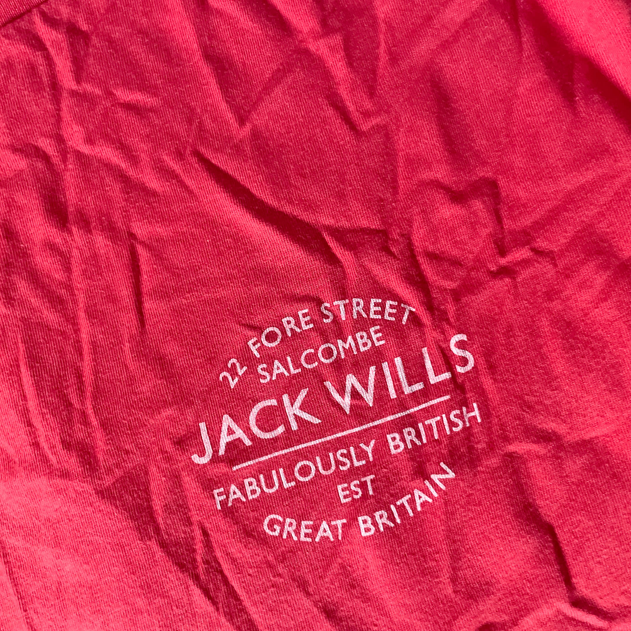 Vintage Red Jack Wills mens large short sleeve tees