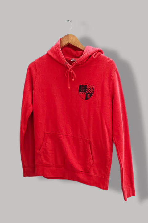 Vintage Logo red small hoodie with long sleeves