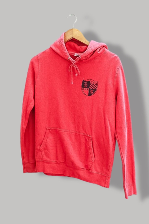 Vintage Logo red small hoodie with long sleeves