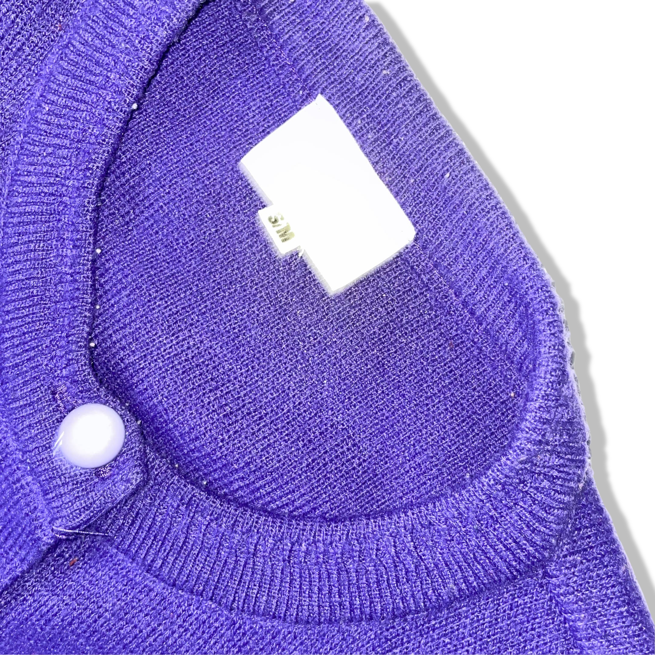 Vintage Jennifer button up twin pocket purple sweater size S/M