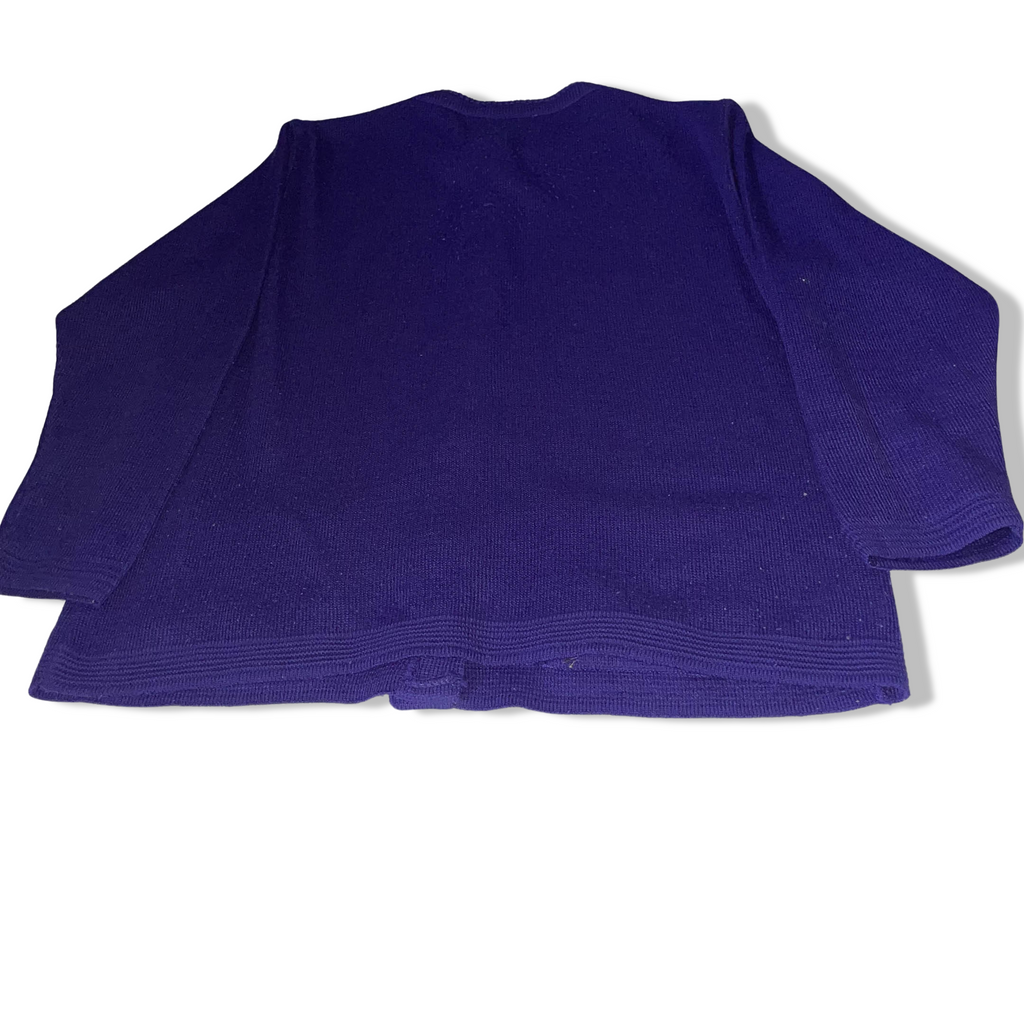 Vintage Jennifer button up twin pocket purple sweater size S/M