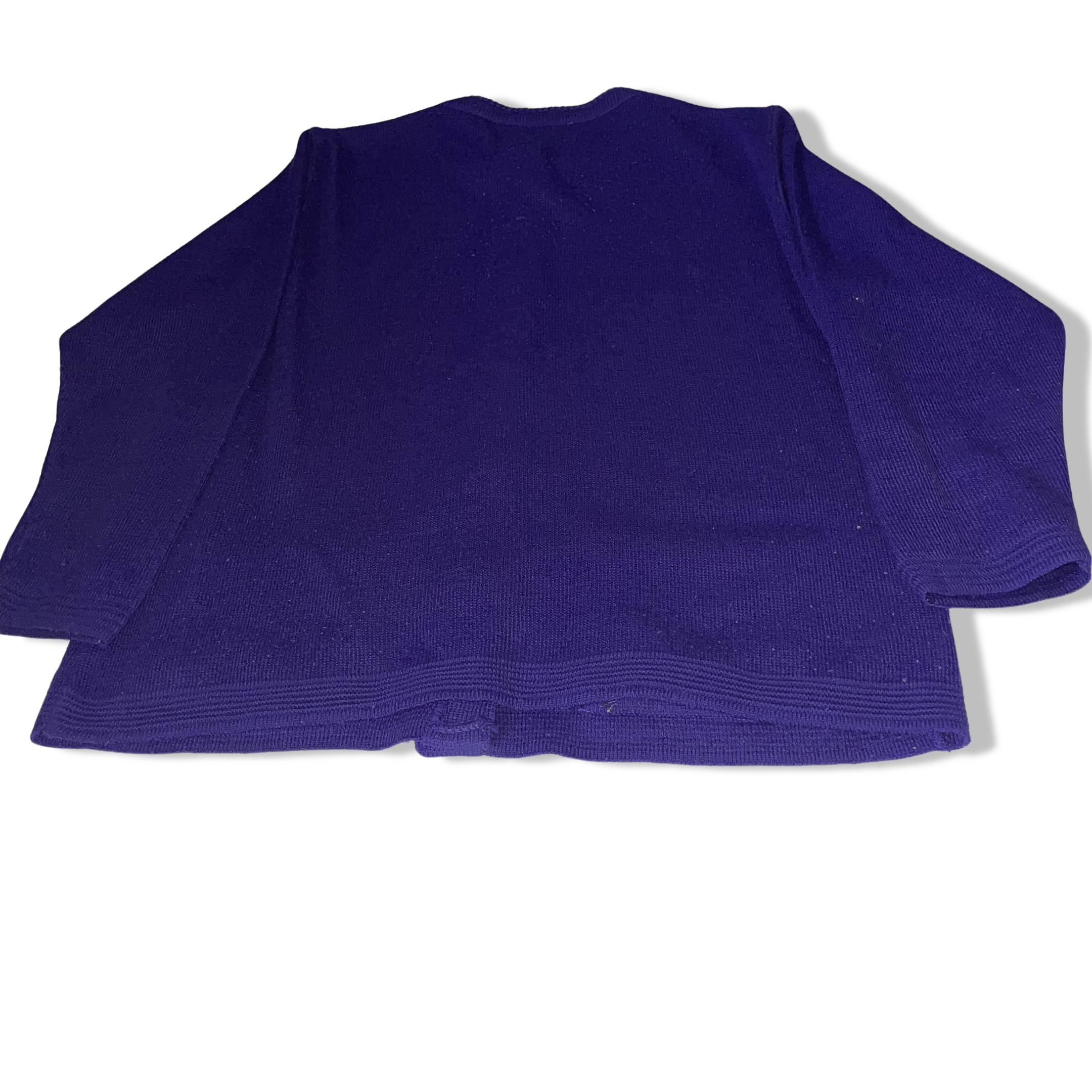 Vintage Jennifer button up twin pocket purple sweater size S/M