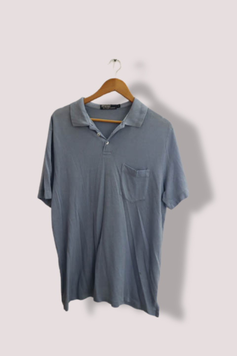 Vintage Polo ralph Lauren Blue regular fit short sleeve polo shirt L