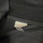 Vintage mens black regular fit polo shirt with sun flower crest at the back in L