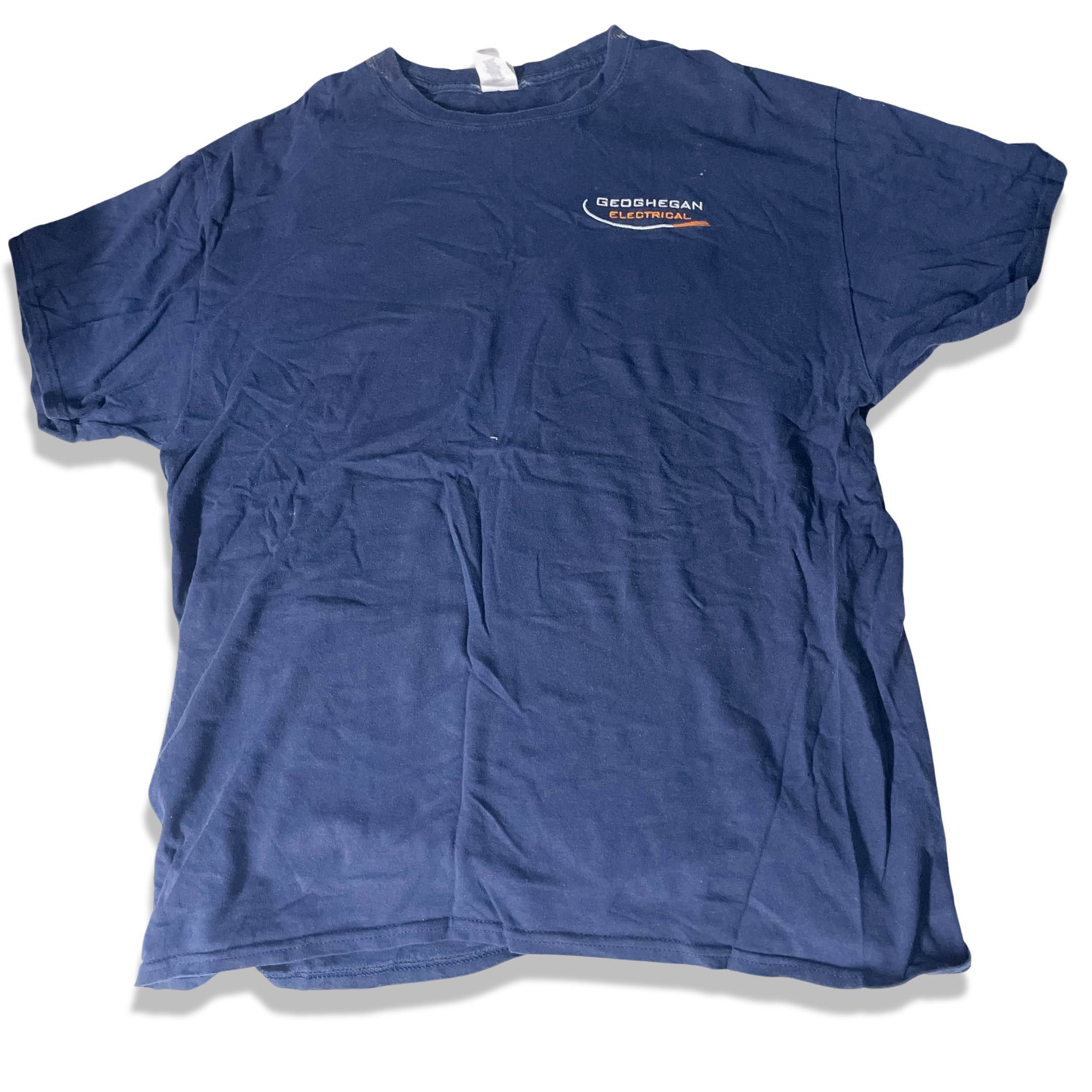Vintage Blue Gildan ultra cotton Gedghegan Electronics large tees
