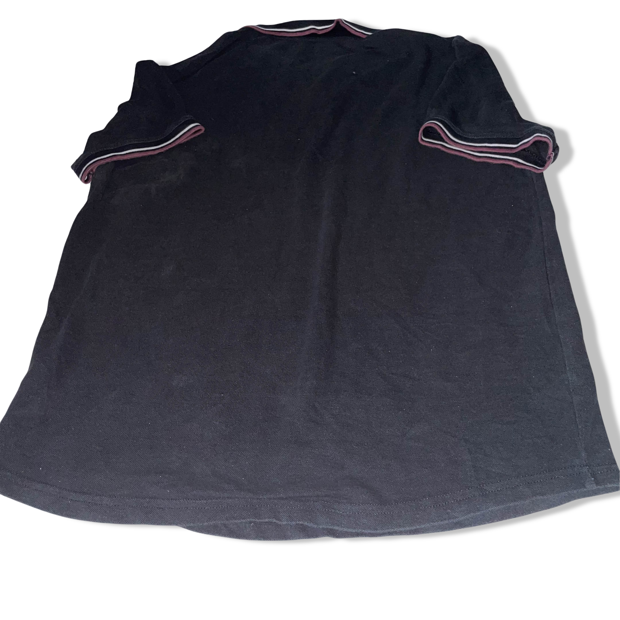 Vintage Black Firetrap mens large short sleeve polo shirt