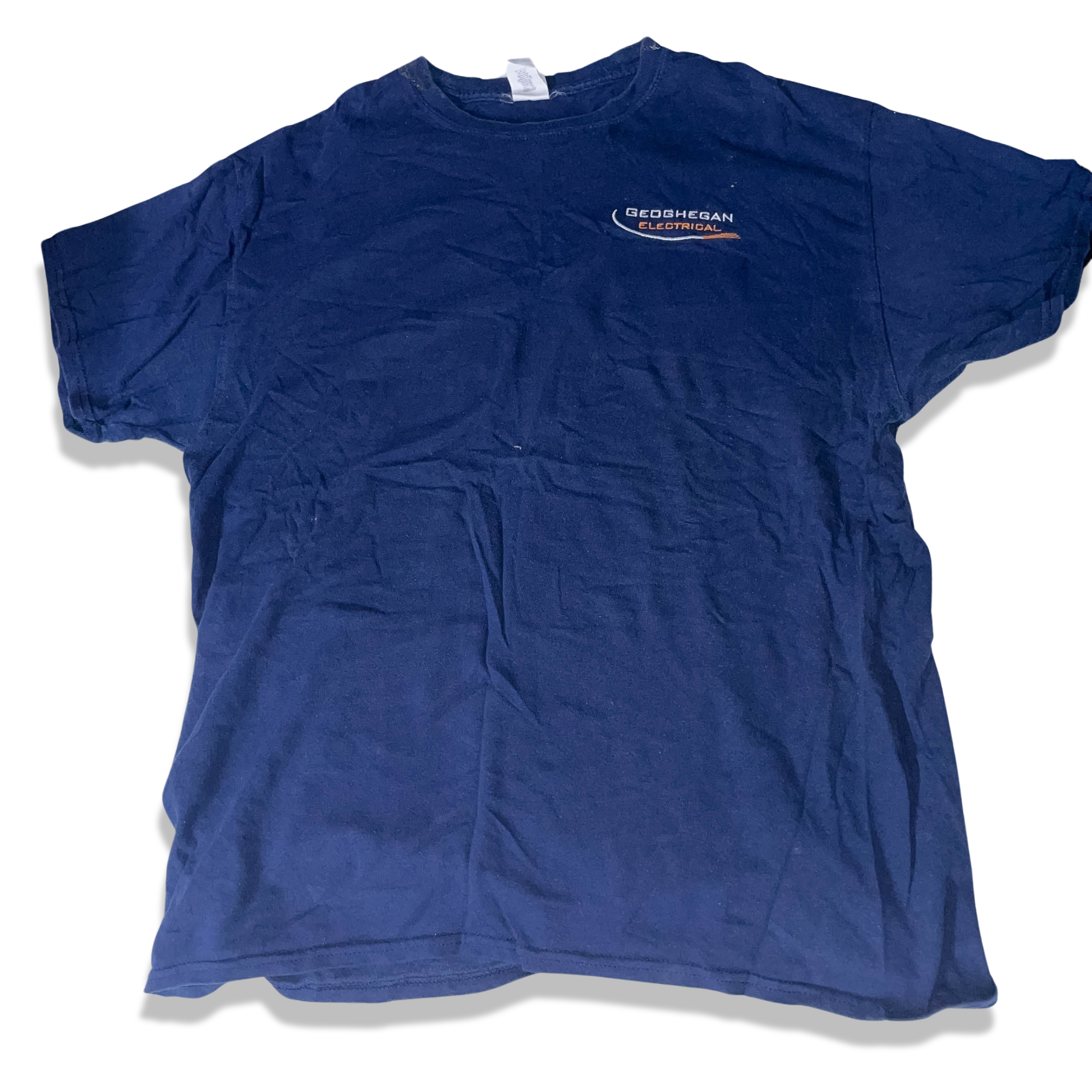 Vintage Blue Gildan ultra cotton Gedghegan Electronics large tees