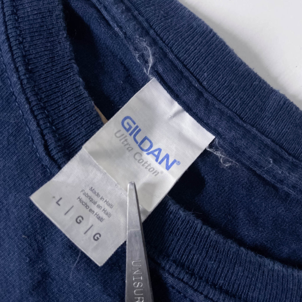 Vintage Blue Gildan ultra cotton Gedghegan Electronics large tees