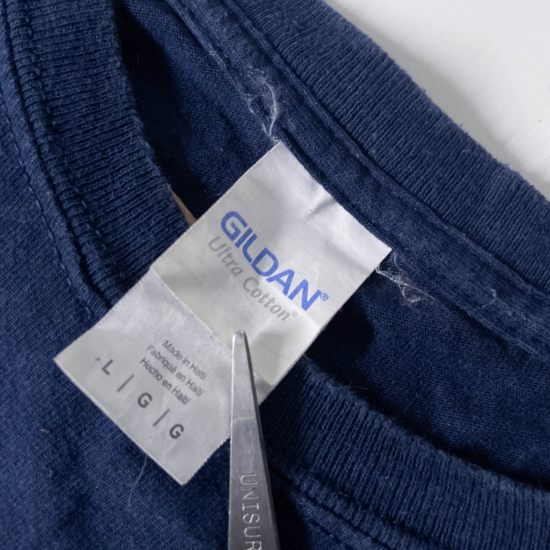Vintage Blue Gildan ultra cotton Gedghegan Electronics large tees