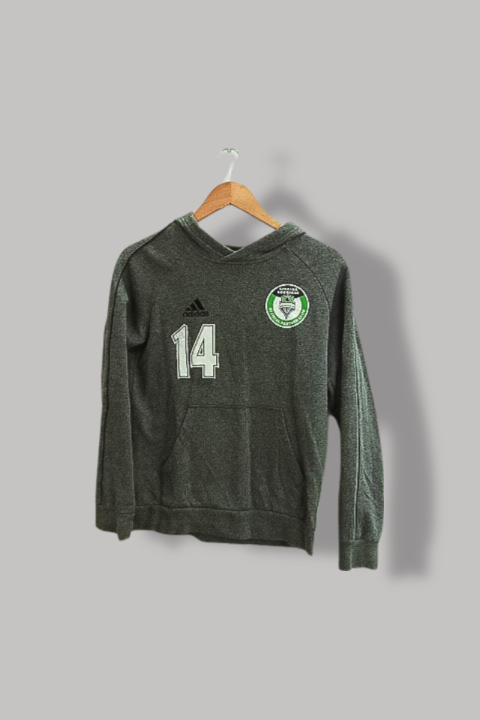 Vintage Adidas 14 grey classic hoodie S/M