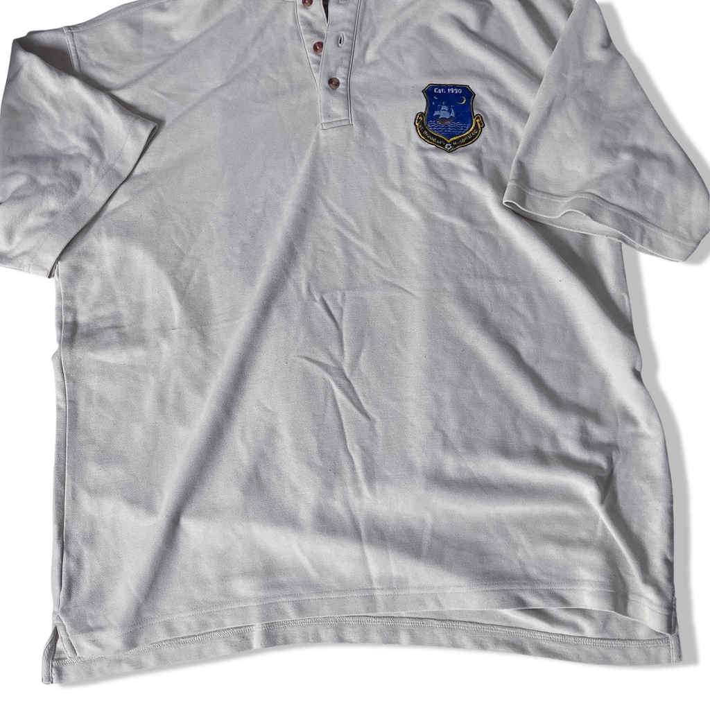 Vintage Kartel Classic white polyester cotton polo shirt XL