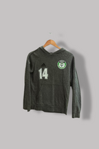 Vintage Adidas 14 grey classic hoodie S/M