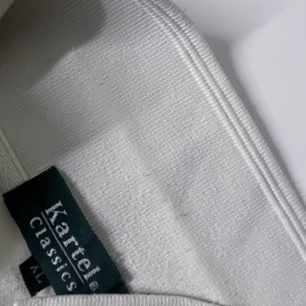 Vintage Kartel Classic white polyester cotton polo shirt XL