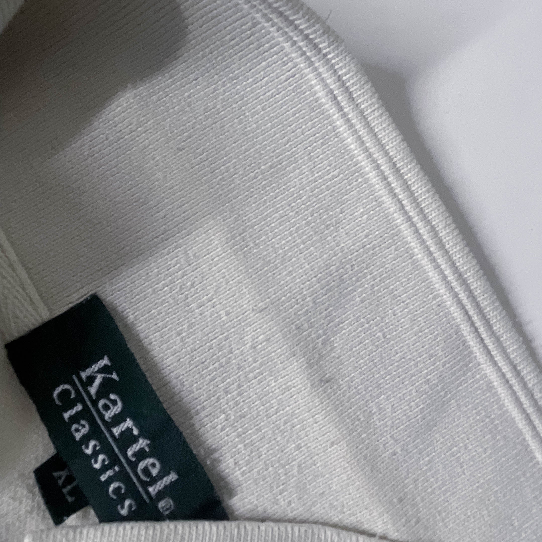 Vintage Kartel Classic white polyester cotton polo shirt XL
