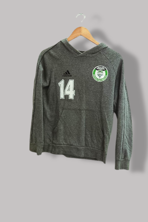 Vintage Adidas 14 grey classic hoodie S/M