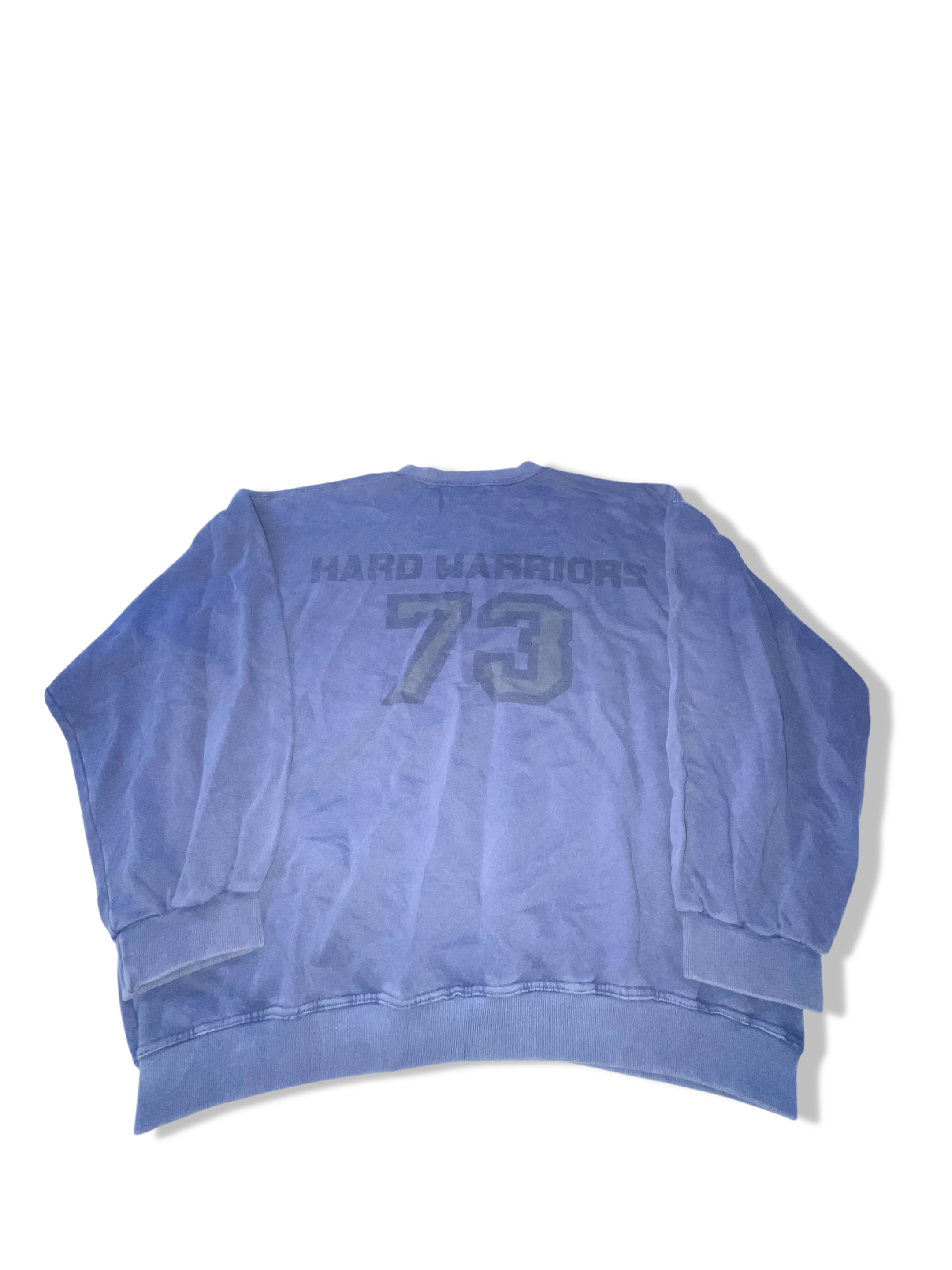 Vintage Mens Digger Football Hard warrior 73 blue large crew neck sweatshirt