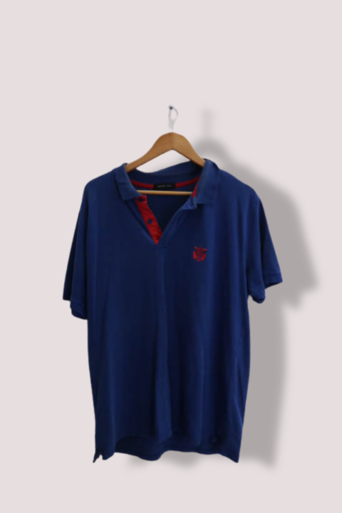 Vintage Blue selected homme mens regular fit polo shirt L