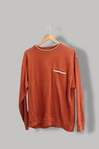 Vintage Pierre Cardin large brown crew neck cotton sweatshirt