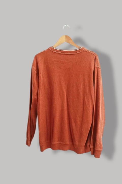 Vintage Pierre Cardin large brown crew neck cotton sweatshirt