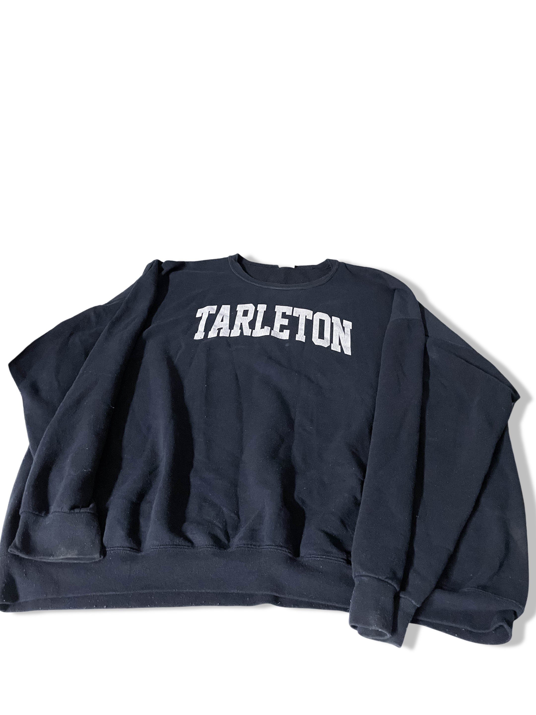 Vintage Jerzees Tarlethon print mens black crew neck solid sweatshirt size XXXL