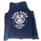 Vintage Blue Primark Santa Maria Cape Verde Dry Goods Co. graphics sleeveless tshirt XL