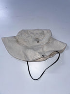 Vintage cream summer outdoor bucket hat with rope