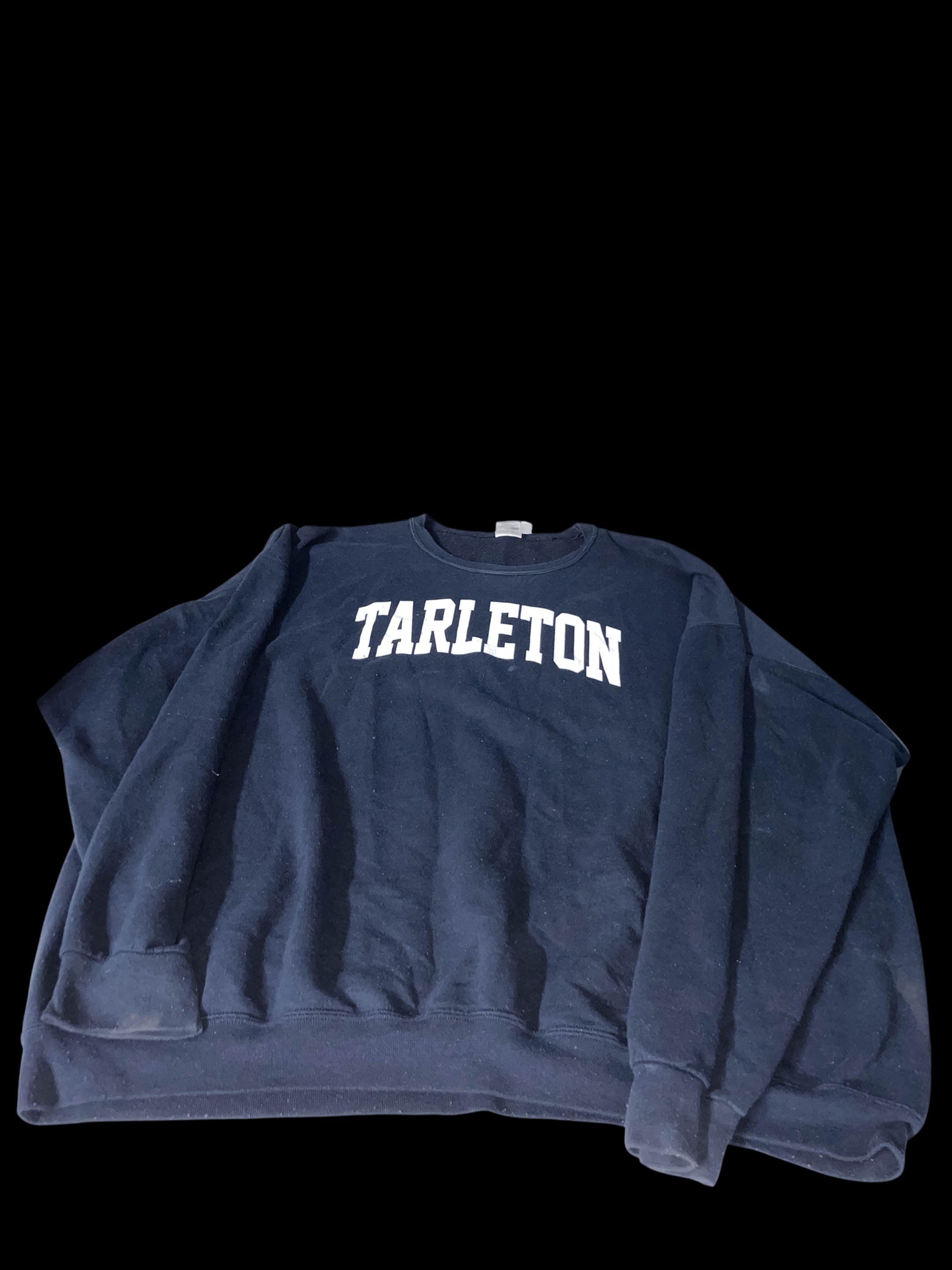 Vintage Jerzees Tarlethon print mens black crew neck solid sweatshirt size XXXL