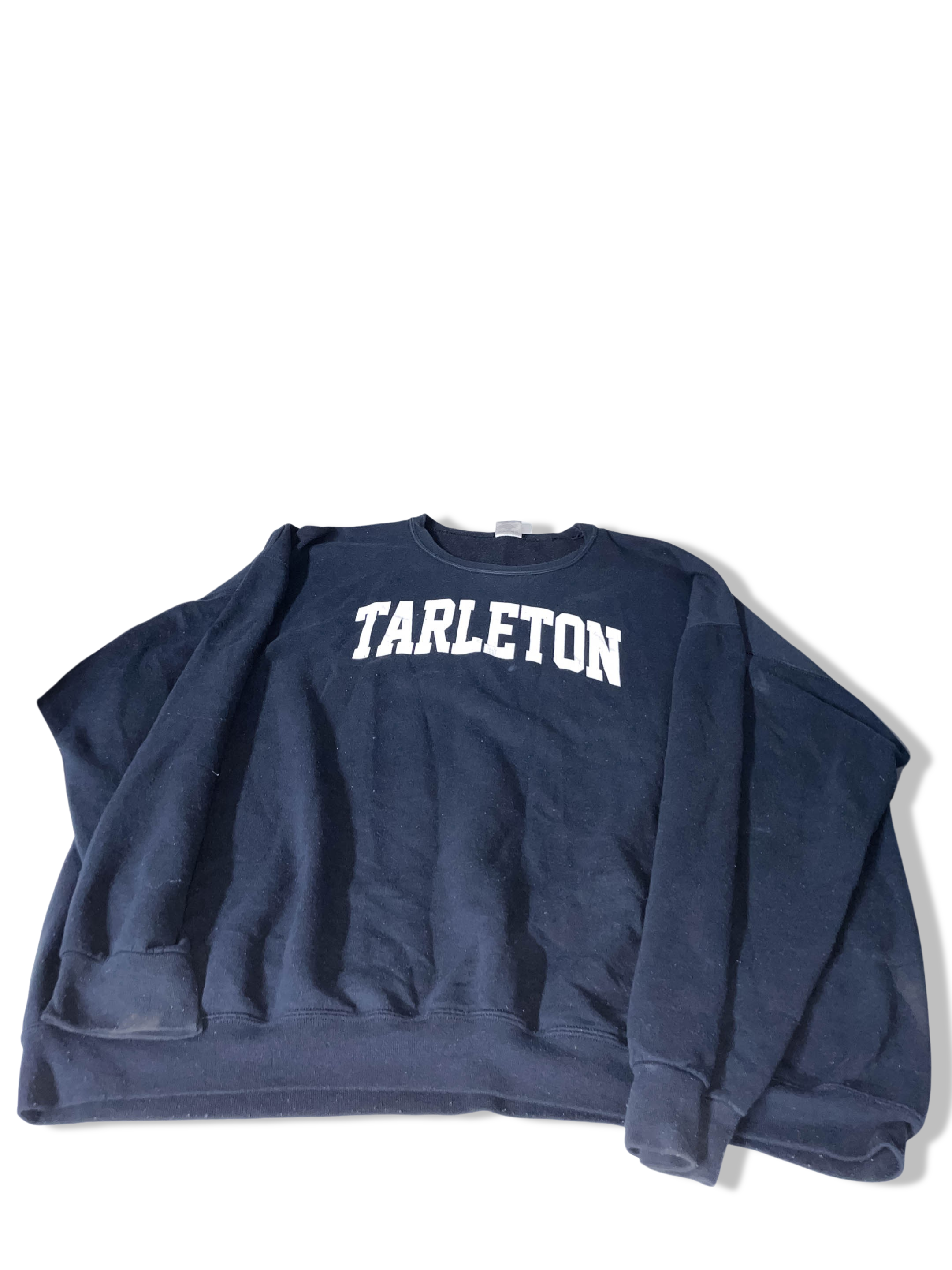 Vintage Jerzees Tarlethon print mens black crew neck solid sweatshirt size XXXL