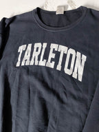 Vintage Jerzees Tarlethon print mens black crew neck solid sweatshirt size XXXL