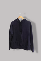 Vintage Mark and Spencer womens navy regular fit cotton full zip up hoodie uk 20