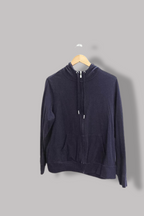 Vintage Mark and Spencer womens navy regular fit cotton full zip up hoodie uk 20