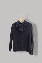 Vintage Mark and Spencer womens navy regular fit cotton full zip up hoodie uk 20