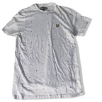 Vintage White Llye & Scott shape pattern medium short sleeve tshirt
