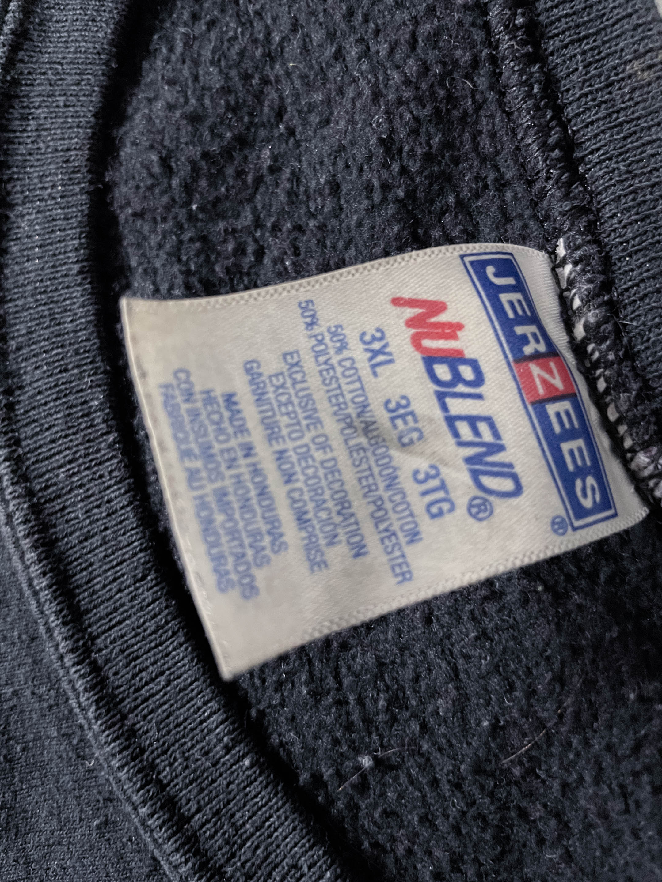 Vintage Jerzees Tarlethon print mens black crew neck solid sweatshirt size XXXL