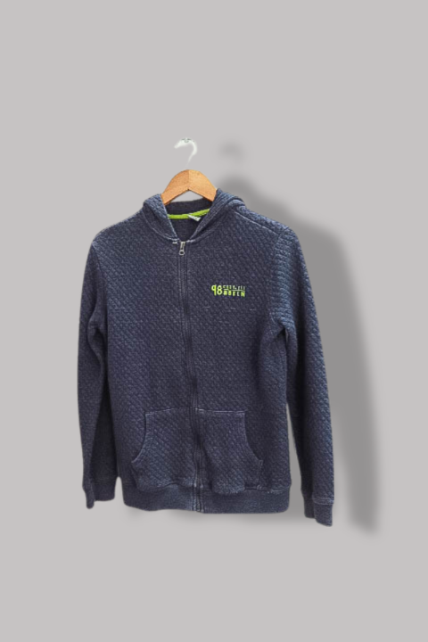 Vintage Blue Berlin logo full zip up regular fit Hoodie M