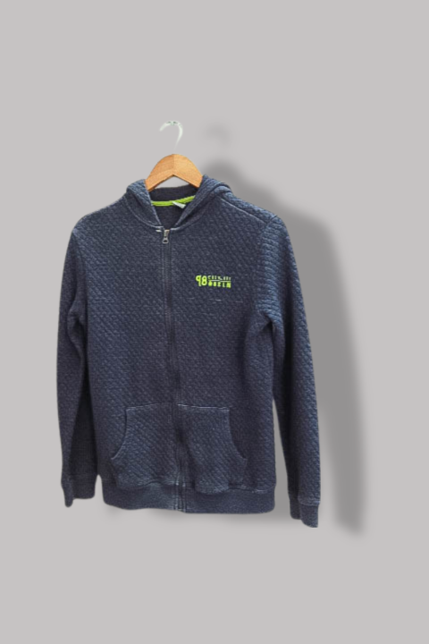 Vintage Blue Berlin logo full zip up regular fit Hoodie M