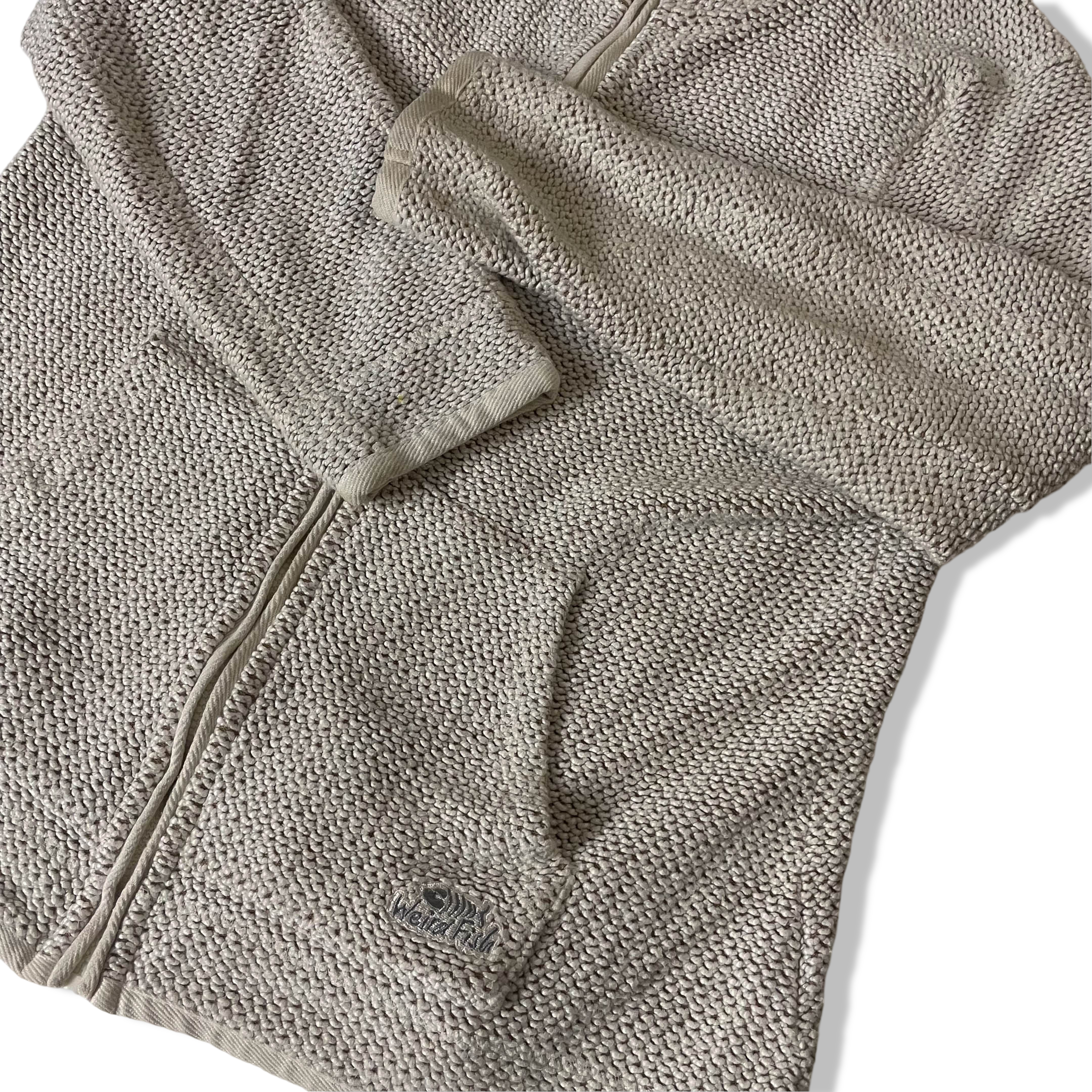 Vintage Weird fish Sontee womens cream thick cotton full zip sweatshort size 18 