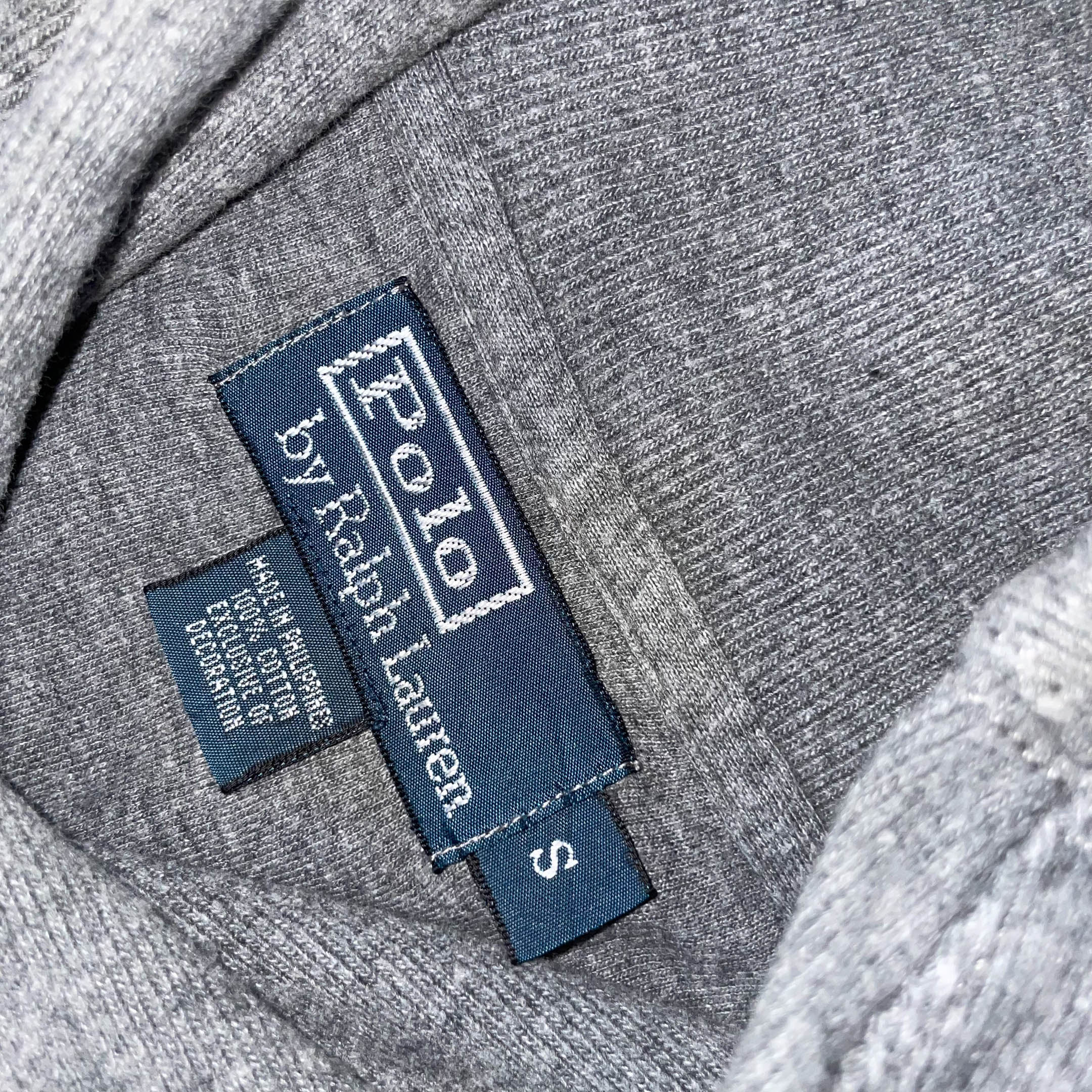 Vintage Polo ralph lauren high neck small grey cropped sweater