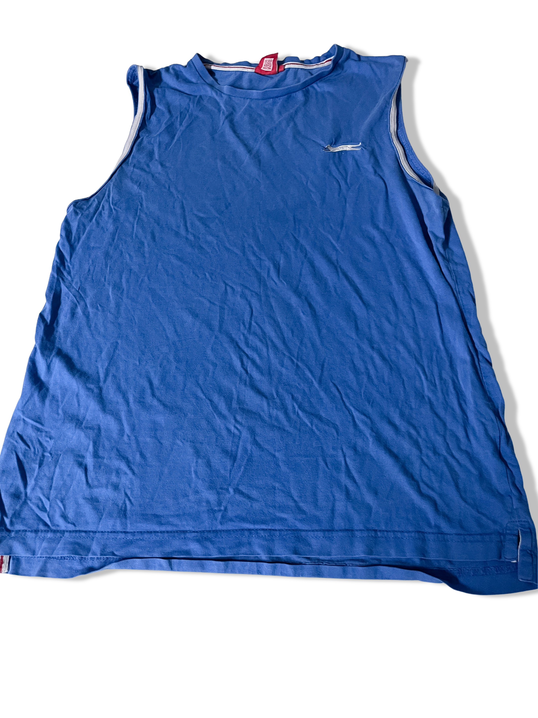 Vintage mens slazenger medium blue gym tank top