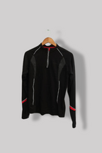 Vintage Torez 1/4 zip womens black sport long sleeve top S